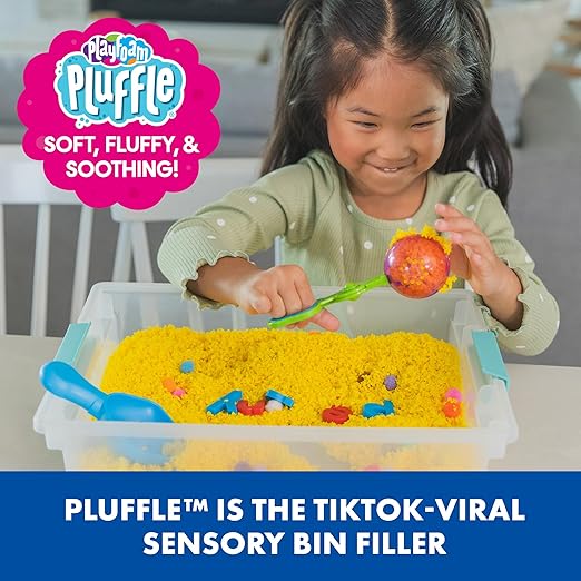 Educational Insights Pluffle Mini 8-Pack - Sensory Bin Foam Set, No Mess Alternative to Sand Toys & Slime for Toddlers at Home or in The Classroom, Fun Sensory Table Filler, Gift for Kids Ages 3+
