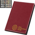 Coin Collection Album - Coin Holder Book Coin Storage Album Money Penny Pocket for Collectors CS01 (Red, Pocket Size 30x30mm/1.2x1.2 in[120 Pockets])