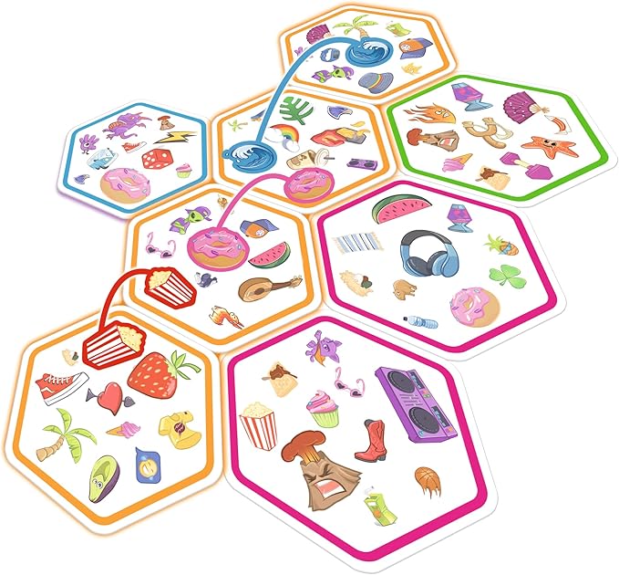 Asmodee Spot It! Connect - Fast-Paced Team Matching Game, Quick Reflexes, Fun for Game Night with Family and Friends, Great for Kids & Adults, Ages 8+, 2-8 Players, 15 Minute Playtime