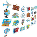 4Pcs Travel Party Banners for Travel Party Decorations Pre-Assembled Let The Adventure Begin Banner Graduation Retirement Job Career Change Farewell Banner Decor for Let the Ddventure Begin Decoration