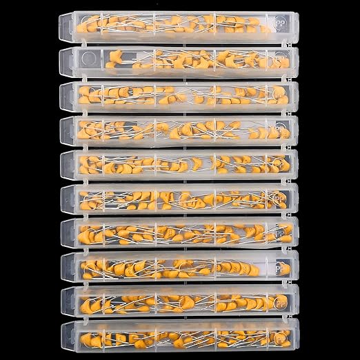 EEEEE 30 Value 900 pcs Multilayer Monolithic Ceramic Capacitor Assortment kit 10pf－10uF Individual Box Lid pf nf uf (900 pcs)