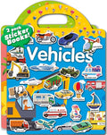 2 Pack Vehicle Dinosaur Reusable Sticker Book for Toddlers 2-4 Years, Toddler Sticker Book for Kids, Toddler Activities Crafts Preschool Learning Travel Birthday Gifts for Boys Girls