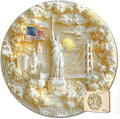 Wooden Puzzles for Adults,Statue of Liberty and Flag Puzzle, Unique Shaped Wooden Jigsaw Puzzles for Adults, Family Puzzle(100 Pieces 11.4X 11.4in 194pcs)