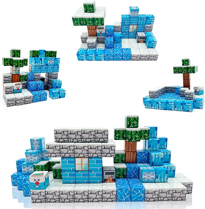 150PC Magnetic Blocks Set, 1in Magnetic Building Cube Game for Kids, Constructions Toys for Boys & Girls Age 3+, STEM Montessori Stacking Magnets, Sensory Tiles Building Birthday Gifts for Toddlers