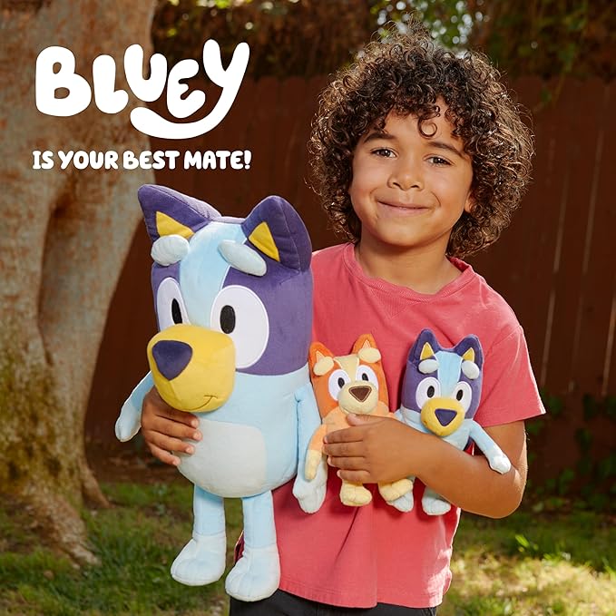 Bluey Muffin & Socks Matching Stuffed Animals Plush Set – 7" & 7.5" Soft Cuddly Plush Doll with Deluxe Fabrics, Perfect for Playtime, Storytime
