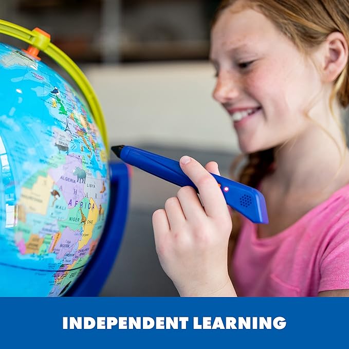 Educational Insights GeoSafari Jr. Talking Globe Featuring Bindi Irwin - Interactive Globe for Children, World Map for Kids, Classroom Geography Resources & Gifts for Boys and Girls Ages 4+