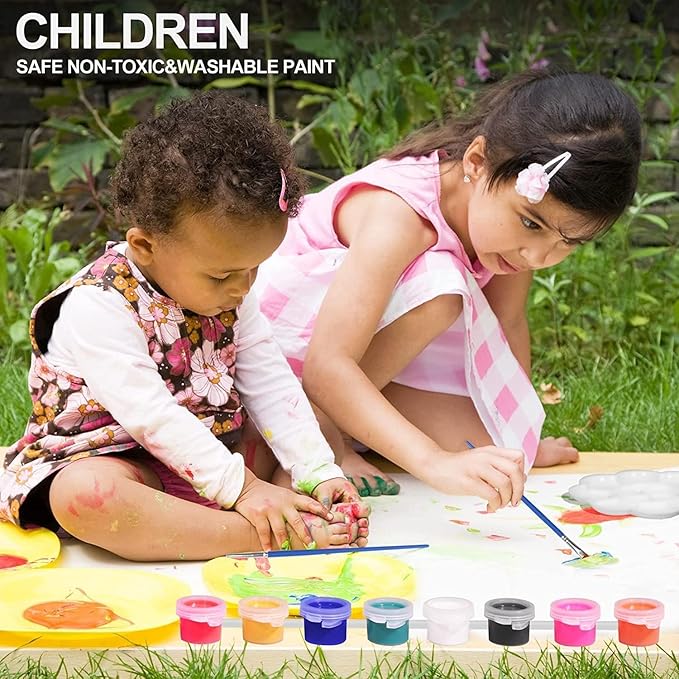 Veythor Mini Acrylic Paint Set,Acrylic Paint Strips for Kids&Adults with Brushes,15 Set 8 Colors Washable Filled,for Home Classroom Painting Art Supplie(15)