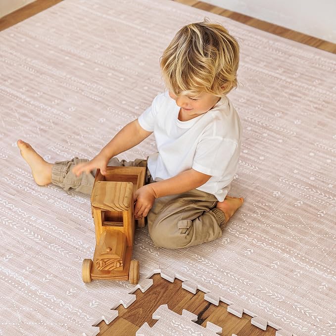 Lillefolk Baby Play Mat for Floor – 4x6ft Dusk | Soft Non Toxic Premium EVA Foam Tiles for Tummy Time, Crawling & Playroom – Waterproof Interlocking Floor Mat for Babies & Toddlers (6 Tiles)