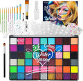 Professional Face Paint Set for Kids,54 Colors Non-toxic Water Activated Face Painting Makeup Palette .Includes Multiple makeup tools.Ideal for Halloween,Carnival,Cosplay,Party,SFX Arty Stage Makeup.