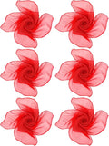 Boao 6 Pieces Chiffon Scarf 1950s Square Neck Head Scarfs Vintage Soft Polyester for Women Lady