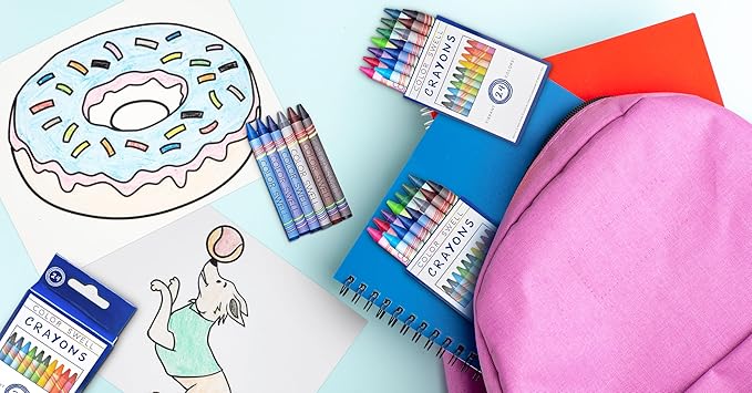 Color Swell Art Supplies Pack - 4 Packs Each of Watercolors, Crayons, and Markers