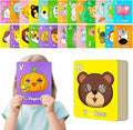 26 PCS Alphabet ABC Flash Cards with Animal Masks, Colorful Alphabet Mask Cards, Giant Letter ABC Animal Faces Flash Learning Flashcards, Interactive Education Games, Learn Letters