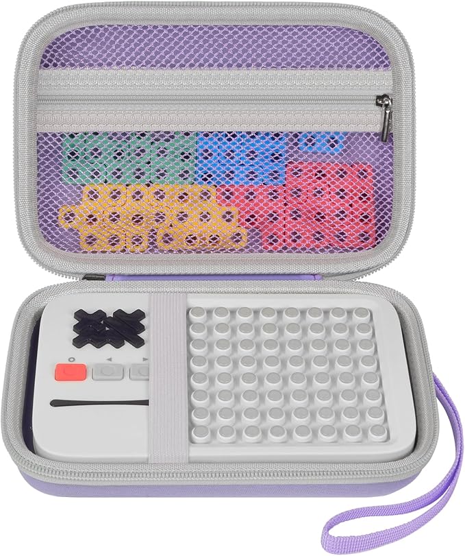 Case Compatible with GiiKER Super Blocks Puzzle Game, Super Slide Brain Teaser Puzzle Holder, Organizer Storage Bag for Electronic Brain Game Console & Puzzles for Kids Boys and Girls -Box Only-Purple