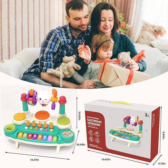 20 in 1 Baby Musical Toys – Interactive Piano Keyboard Drum Set for 6 9 12 18 Month, Toddlers 1-4, Educational Learning Toys for Boys Girls, First Birthday Gift 1 2 3 4 Year Old, Infant Toys