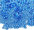 Iridescent Glass Tiny Bubble Beads, 0.4-3mm 10g No Hole Micro Mini Round Sapphire Blue Water Droplets Beads - Applications: for Resin Filler, Nail Art, Dollhouse Bath Tub