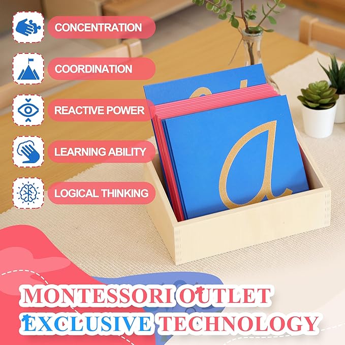 MONTESSORI OUTLET Box for The Sandpaper Letters