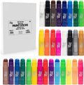 Idiy Tempera Paint Sticks (30 Vibrant Colors) -For Classroom Back to School Supplies, Summer Camp Arts & Crafts Projects, Draw & Paint on Wood, Paper, Ceramic, Canvas! Quick Dry, Non-Toxic, Mess Free