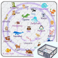 Baby Play Mat，Thick Soft 71" X 79" Playpen mat, Non-Slip and Machine Washable Baby Play Mats for Floor，Crawling Mat for Babies, Toddlers & Infants to Play and Learn (Purple Animal)
