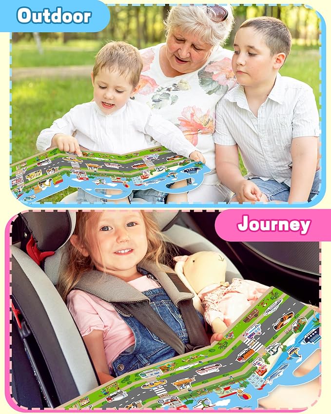 Reusable Sticker Book for Toddlers 2-4 Years, Stickers for Kids, Toddler Craft Activities, Toddler Travel Toys Ages 2+ Boy Girl Birthday Gifts