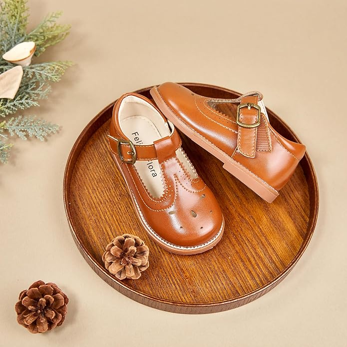 Felix & Flora Toddler Little Girl Mary Jane Dress Shoes - Ballet Flats for Girl Party School Shoes