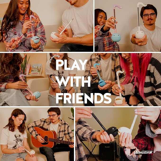 Otamatone Japanese Electronic Musical Instrument Portable Music Synthesizer from Japan by Maywa Denki Studio Award Winning, Educational Fun Gift for Children, Teen & Adults - Strawberry
