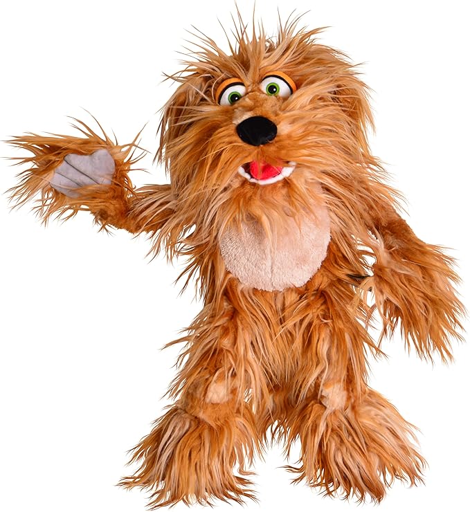 Living Puppets 20-Inch Plush Big Puppy Dog Hand Puppet - Fine European Design, Ultra-Soft and Cuddly, Promotes Child Development, Safety Certified, Teacher-Recommended for Boys and Girls