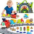 ALASOU Electric Train Set for Toddlers Kids with Steam Spray|Light & Music Magnetic Car Toy with Tracks,Playmat/Storage Bag|Christmas Birthday Gift for 3 4 5 6 Year Old Boys Girls