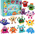 CiyvoLyeen Little Monsters Craft Kit Adopt A Monster Felt Plush DIY Sewing Art Educational Toys Monster Craft Gift Learn How to Sew for Beginners Set of 12 Sewing Kits