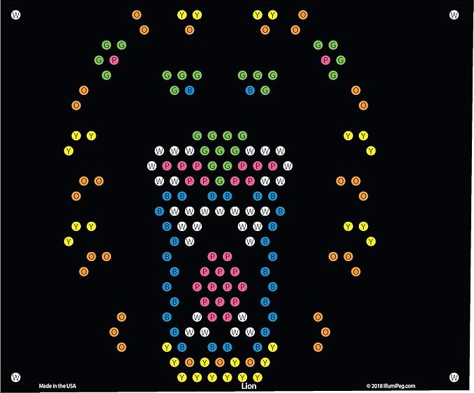 Zoo Refill templates for Basic Fun Lite Brite Ultimate Classic (10 Sheets, 7x8)