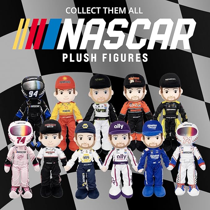 Playtime by Eimmie NASCAR-Themed Soft Baby Doll, 14-Inch Plush Racing Rag Doll for Kids, Sally Speedster Motorsports Plush Figure, Fabric Stuffed Toy for All Ages