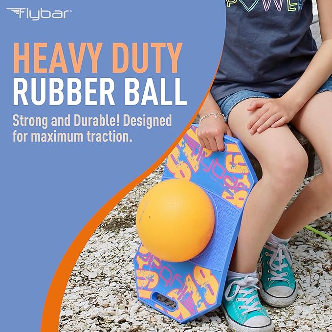 Flybar Pogo Trick Ball for Kids – Balance Bounce Board with Anti-Slip Deck – Pump Included - Indoor & Outdoor Toys for Boys and Girls Fun Way to Reduce Screen Time Supports up to 160 lbs – Ages 6+