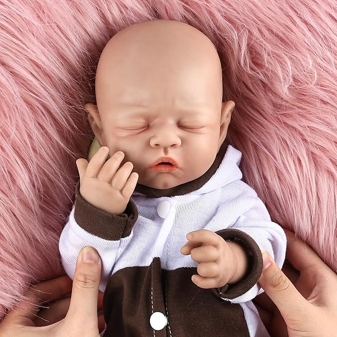 Vollence 14 inch Soft & Realistic Silicone Baby Dolls - Perfect Kids' & Birthday Gifts. Not Vinyl Dolls. Also Ideal for Children's Girl