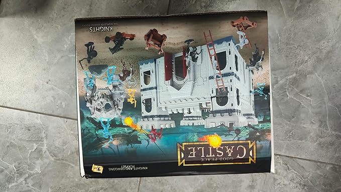 Mostop Medieval Castle Knight Toy Soldier Figures Army Men Toys, The Medieval Times Middle Ages Castle Building Toy Piracy Knight Action Figurines with with 20 Piracies, 12 Soldiers, 200 Mini Army Men