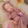 Full Silicone Reborn Baby Doll, 18 Inch Lifelike Newborn Girl, Reborn Baby Dolls Silicone Full Body Sleeping for Therapy & Memory Keepsake