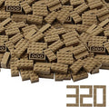 Feleph 2x4 Bricks 320 Pieces Dark Tan Classic Parts Building kit Creative Play Set Blocks Toy Accessories Compatible with 3001 Major Brands (Dark Tan)