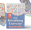 Breathing Exercise Cards for Kids -Montessori Flash Cards for Mindfulness Calm Down Corner Kit- Breathing Exercises for Anxiety Relief-