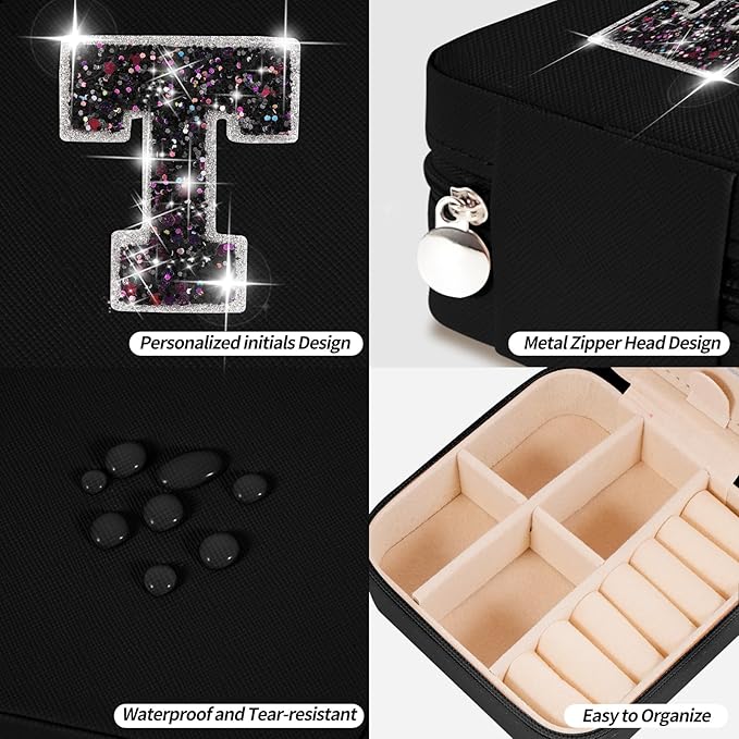 Teacher Appreciation Gifts for Women,Teacher Gifts Ideas,Thank You Teacher Gifts from Students Birthday Gifts Teacher Retirement Gifts for Women Teachers Day Gift,Jewelry Case | Black,T