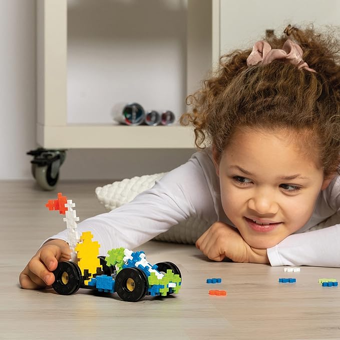 PLUS PLUS - GO! Learn to Build Vehicles Super Set, 800 Pieces - Construction Building Stem/Steam Toy, Interlocking Mini Puzzle Blocks for Kids
