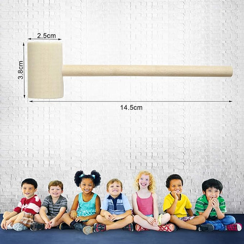 36 Pcs Wooden Hammers for Chocolate, Wood Mallets for Breakable Heart, Small Kids Mallets Crab Hammers