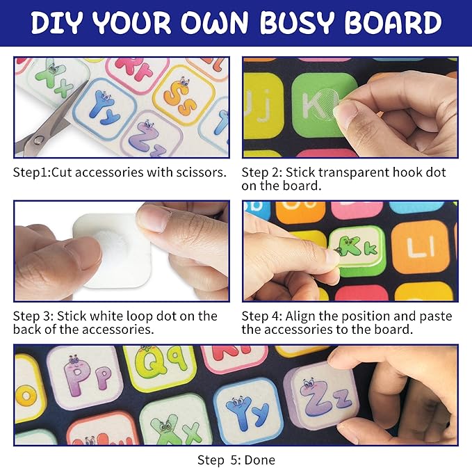 Dinosaur Montessori Learning Toy for Toddlers Ages 3-5 Years, Busy Sensory Board with Educational Activities, Travel-Friendly Developmental Skills Toy