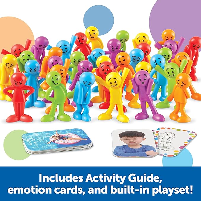 Learning Resources All About Me Feelings Activity Set - Emotional Regulation Tools for Kids, Preschool Classroom Must Haves, Social Skills Activities, People Figurines, Toddler Emotions Gifts