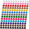 200 Pcs Wooden Meeples Multi Color Meeples Pieces Family Games Accessories Board Game Tokens Ideal for Sorting Counting Game Night Party