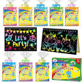 ZMLM Scratch Art Party Favors: 48 Pcs Birthday Gifts Goodie Bags Stuffers Rainbow Scratch Paper Craft Notebooks for Kids 4-8 Classroom Prize Students End School Supplies Toy Girls Boys Return Gift