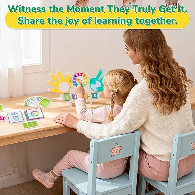 QEF Montessori Toys for 3 4 5 Year, Educational Math Manipulatives Number Counting Blocks for Kids, Preschool Learning Toys for Toddlers 2-4