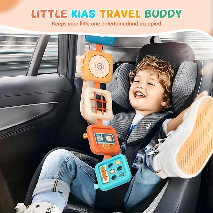 Toys for 1 Year Old, Travel Toys for Toddler 1-3, Montessori Busy Board Activity Cube with Fine Motor Skills, Christmas Birthday Gifts for 1 Year Old Boy Girl, Kids Stocking Stuffs