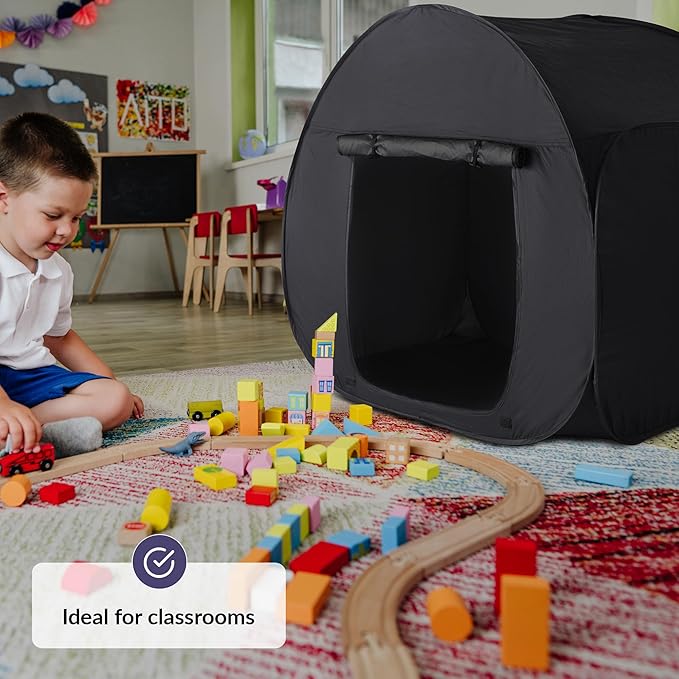 Sensory Play Tent | Calming Hideout for Kids | Sensory Den | Pop-up | Blackout | Indoor Tent | Easy to Setup | Helps with: SPD, Anxiety, ADHD, Autism & More | Single Size