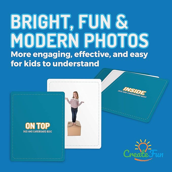 300 Vocabulary Builder Flash Cards Vol 2, Photo Cards Learning Materials for Speech Therapy, ESL, Autism, Homeschool & Kids Includes Emotions, Go Together Opposites, Noun Food, Prepositions, Verbs