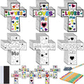 30 Sets Christian Crafts for Kids Religious Sunday School Craft Jesus Loves Me Color Your Own DIY Ornaments for Sunday Classroom Art Party Home Activities