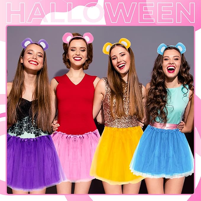 Halloween Bear Costume Accessories Bear Ear Headband and Tutu Skirt Set for Halloween Cosplay Party Dress Up