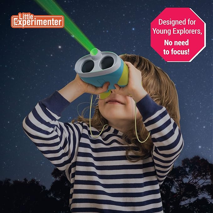 Little Experimenter Night Vision Binoculars for Toddlers & Kids, Flash Light & Face Comfort Rubber, Ideas, Outdoor Toys, Educational STEM Gifts for Boys & Girls Ages 3 4 5 6 Year Old